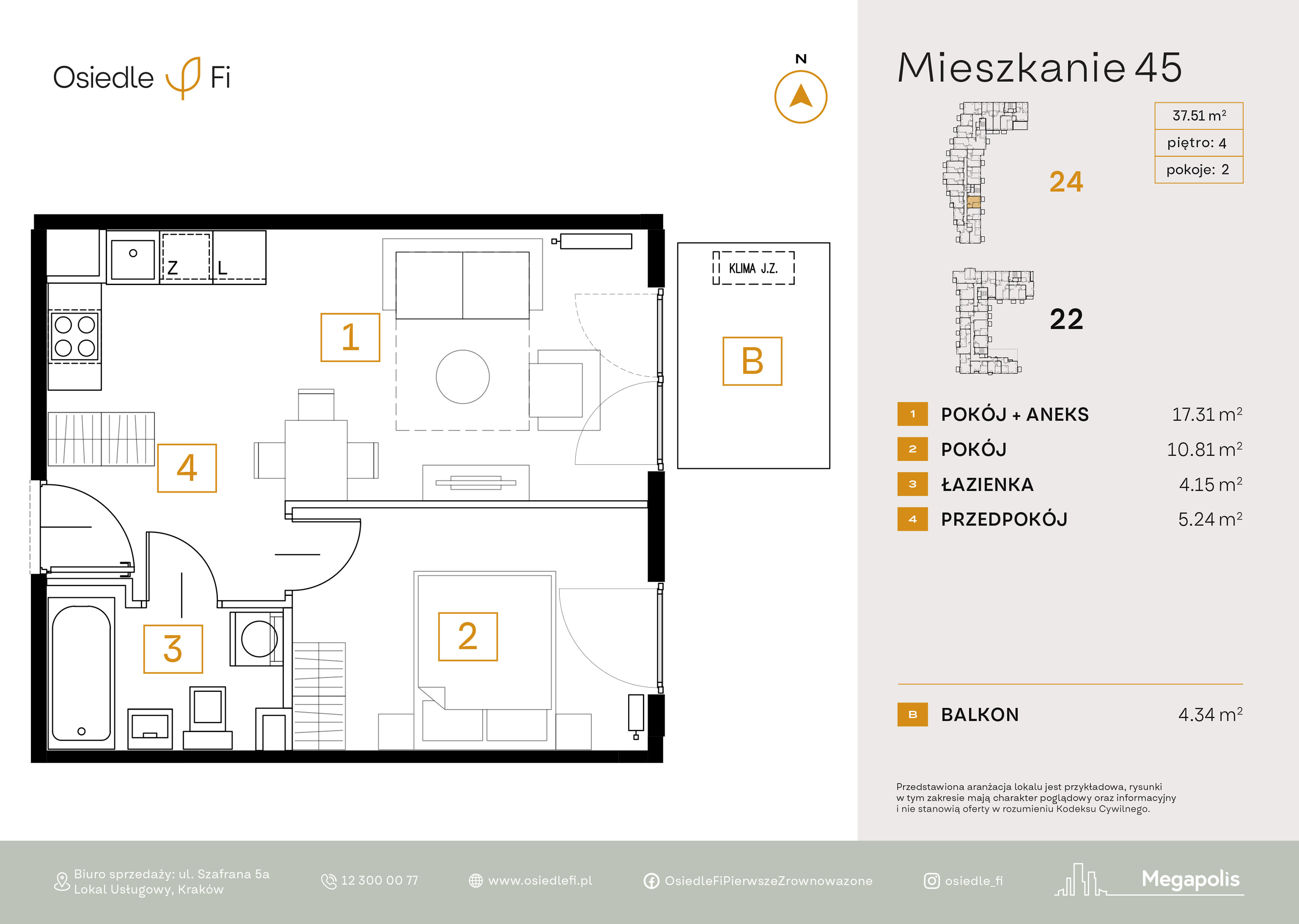 Rzut mieszkania 45