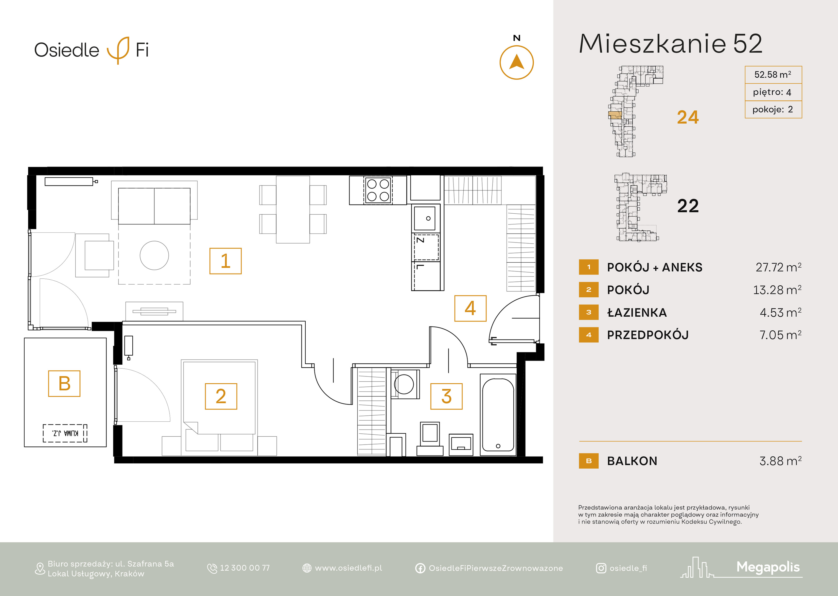 Rzut mieszkania 52